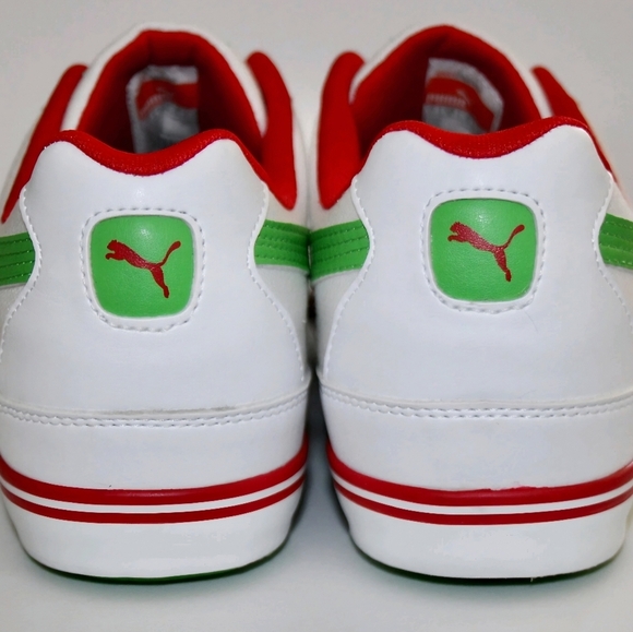 Rare PUMA Sports Shoes Men's US9 Italy Color Red White Green Sneakers NEW - Picture 5 of 15